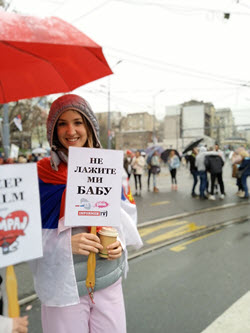Snimljeno u Beogradu na studentskom protestu 15. marta 2025.godine