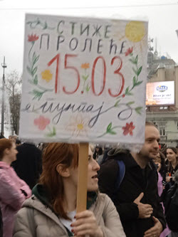 Snimljeno u Beogradu na studentskom protestu 15. marta 2025.godine