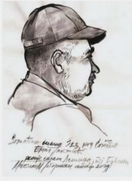 EMIL M. Jagodinski, akvarelisani crtez četkicom